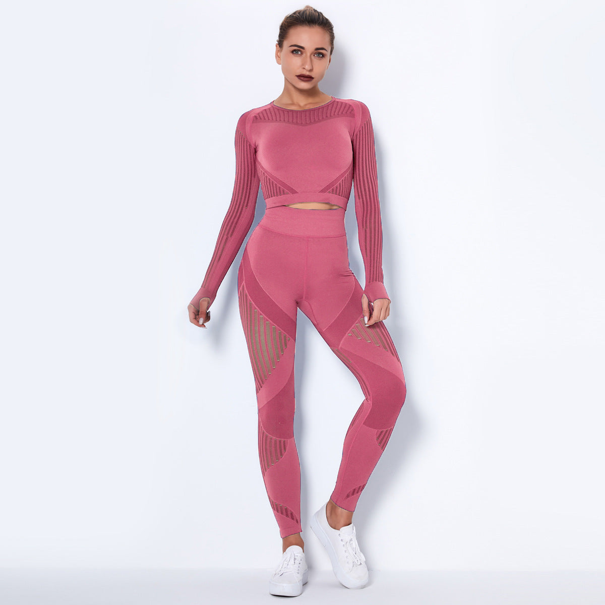 Women's Long-Sleeve Seamless Yoga Wearsuit
