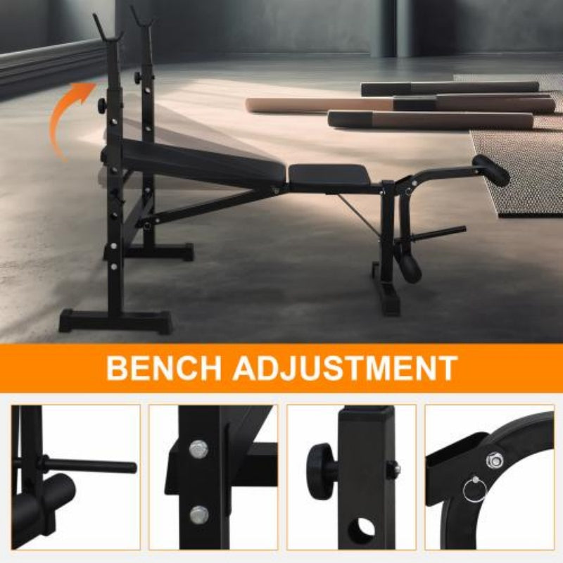 Olympic Weight Bench with Squat Rack for Home Gym