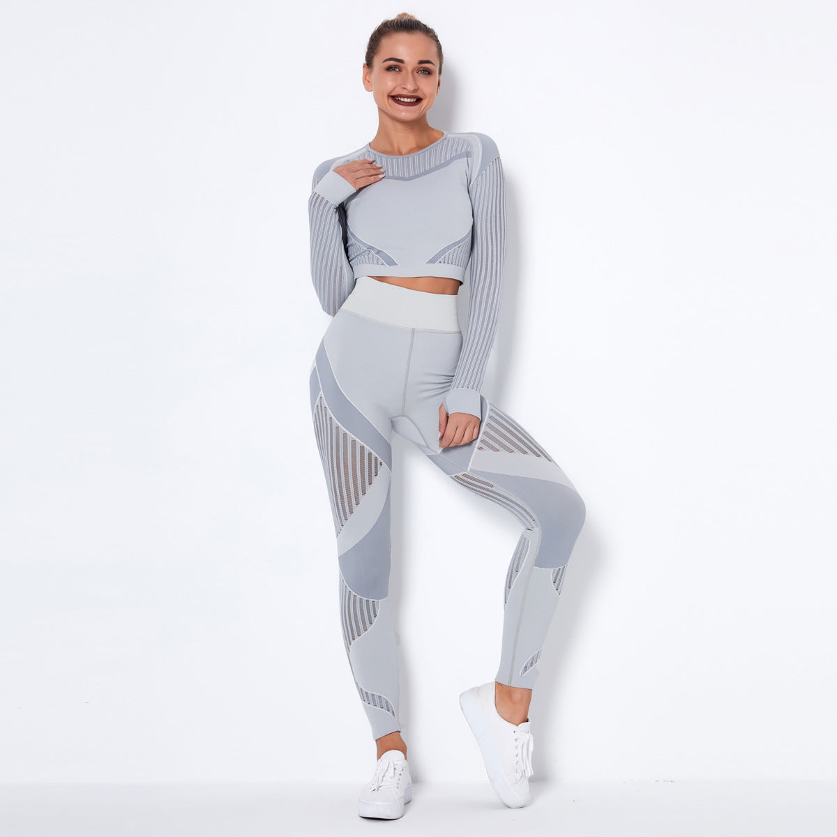 Women's Long-Sleeve Seamless Yoga Wearsuit