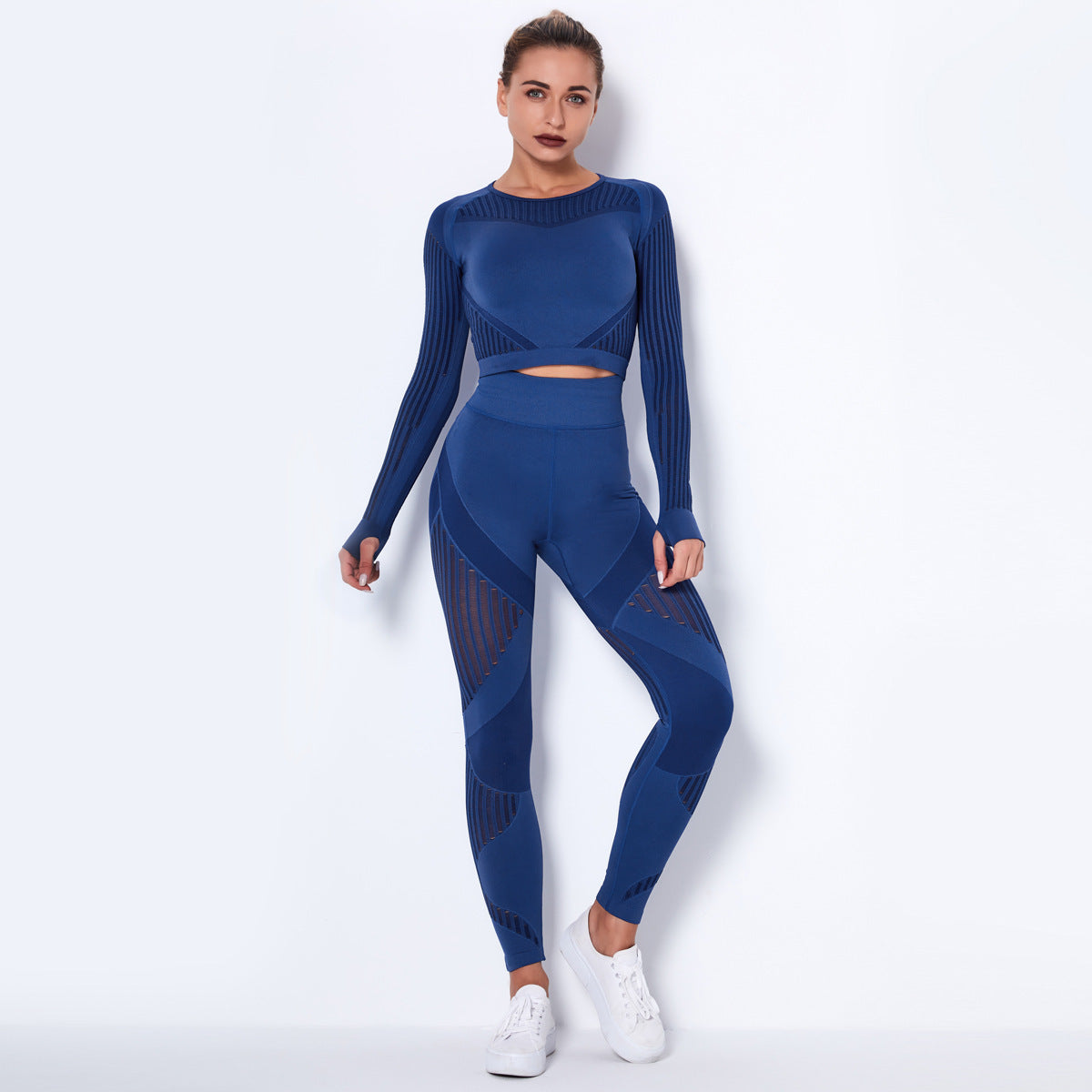 Women's Long-Sleeve Seamless Yoga Wearsuit