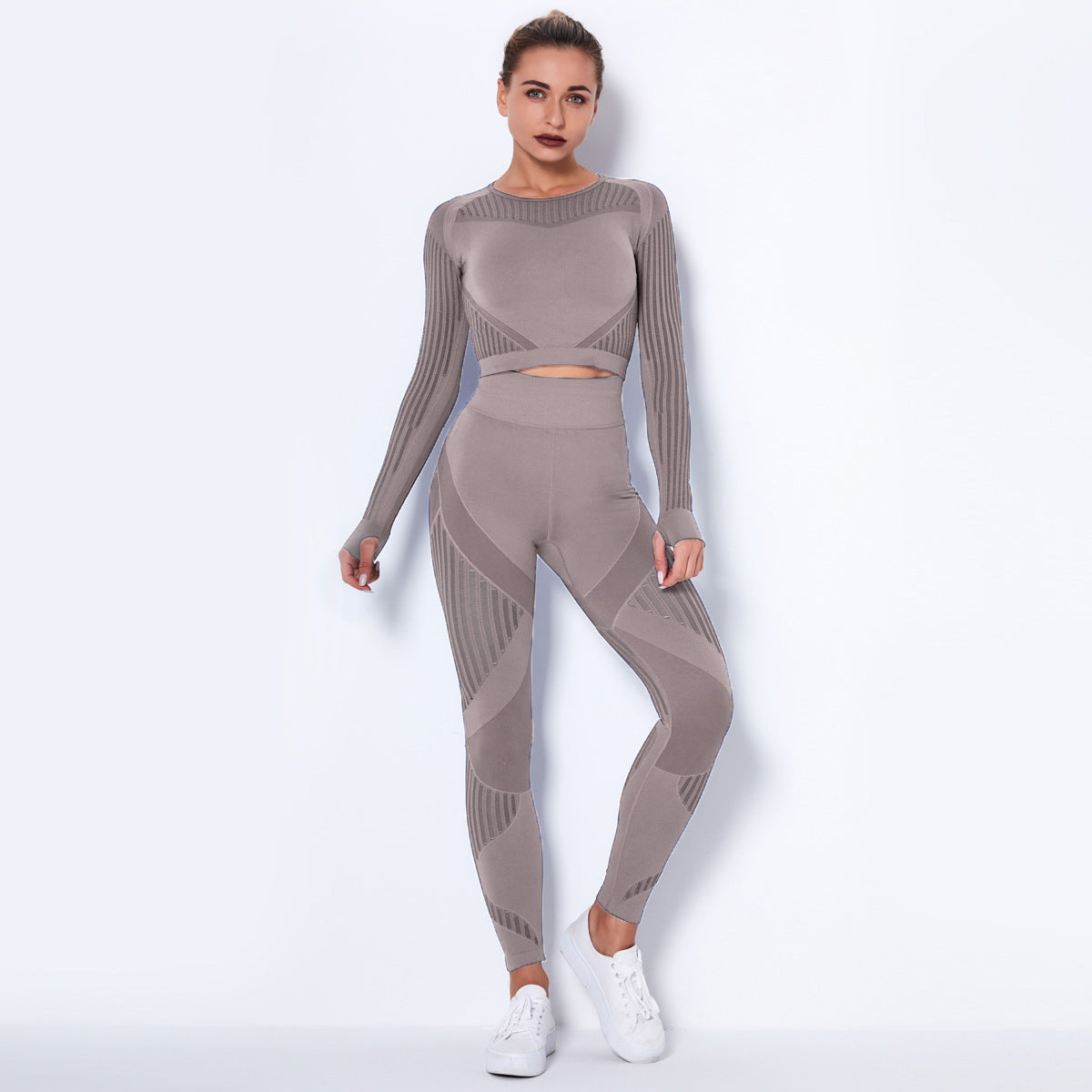Women's Long-Sleeve Seamless Yoga Wearsuit
