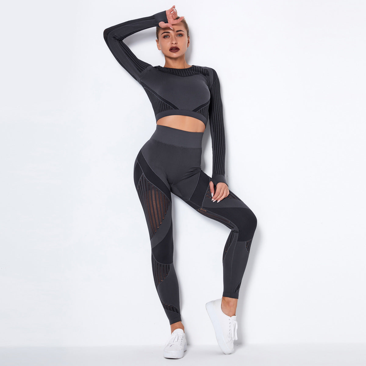 Women's Long-Sleeve Seamless Yoga Wearsuit