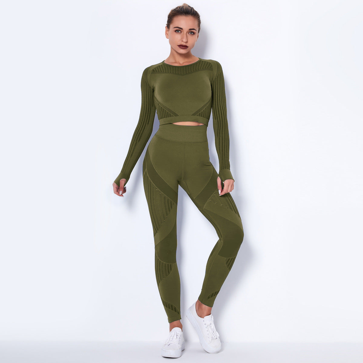 Women's Long-Sleeve Seamless Yoga Wearsuit