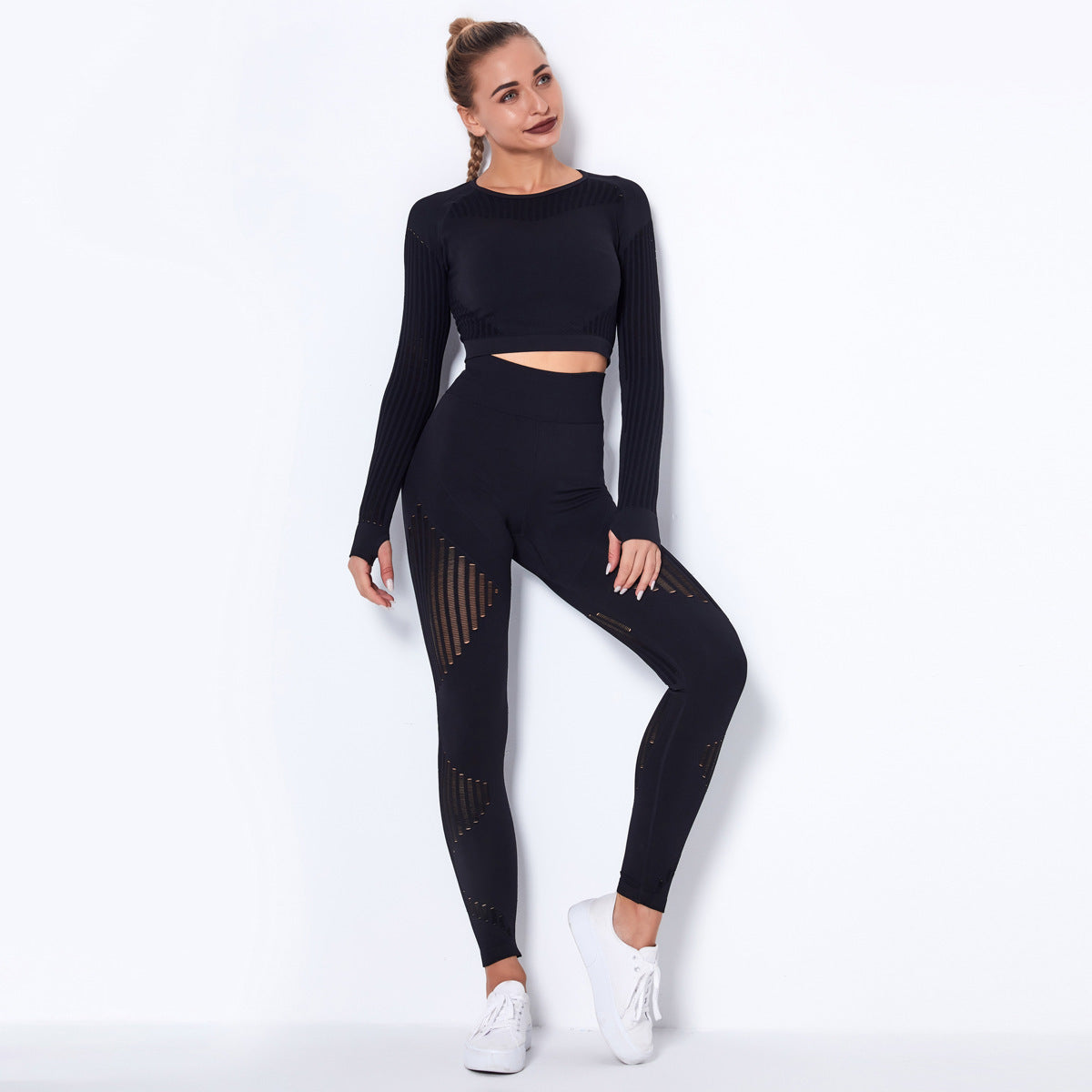 Women's Long-Sleeve Seamless Yoga Wearsuit