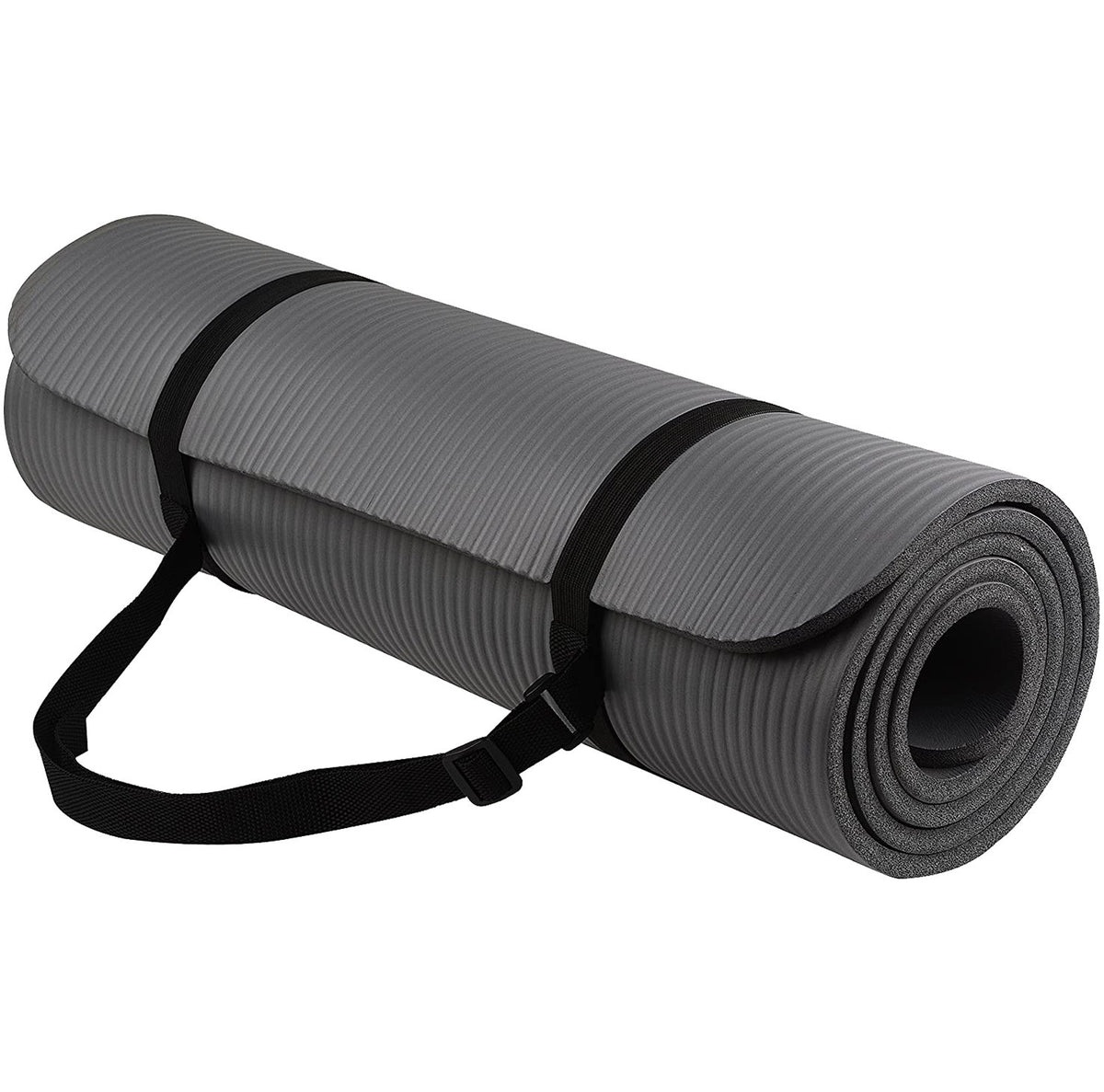 NBR Striped Yoga Mat, Extra Cushioned
