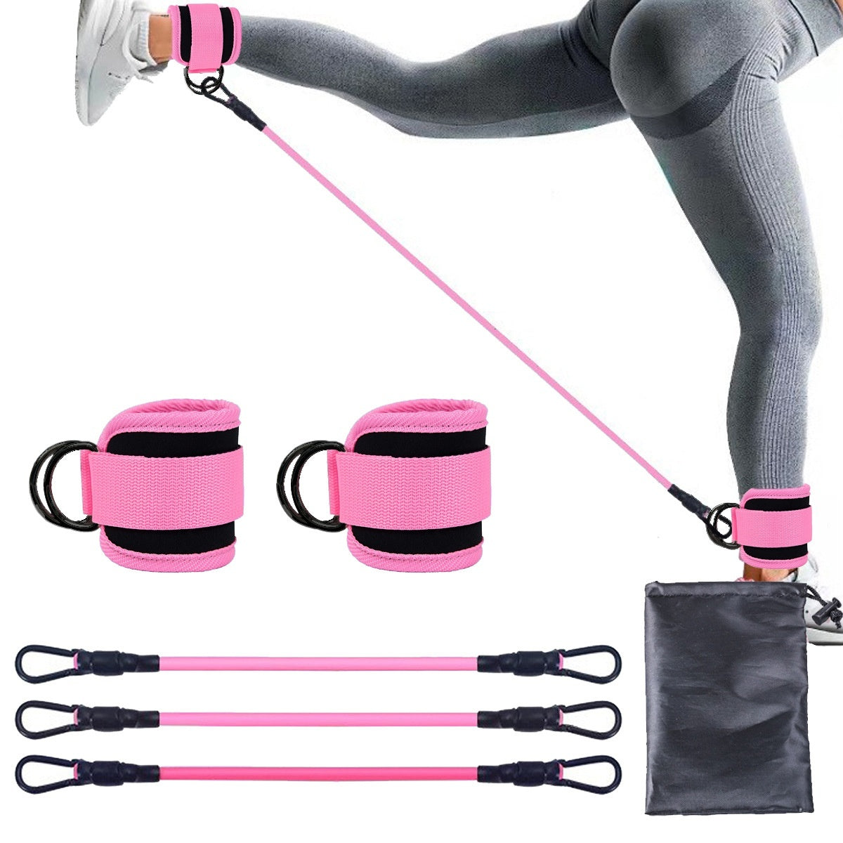 Ankle Strap Resistance Bands for Leg & Glute Training
