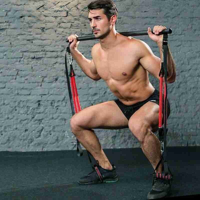 Pilates Bar Kit with Resistance Bands for Full-Body Toning
