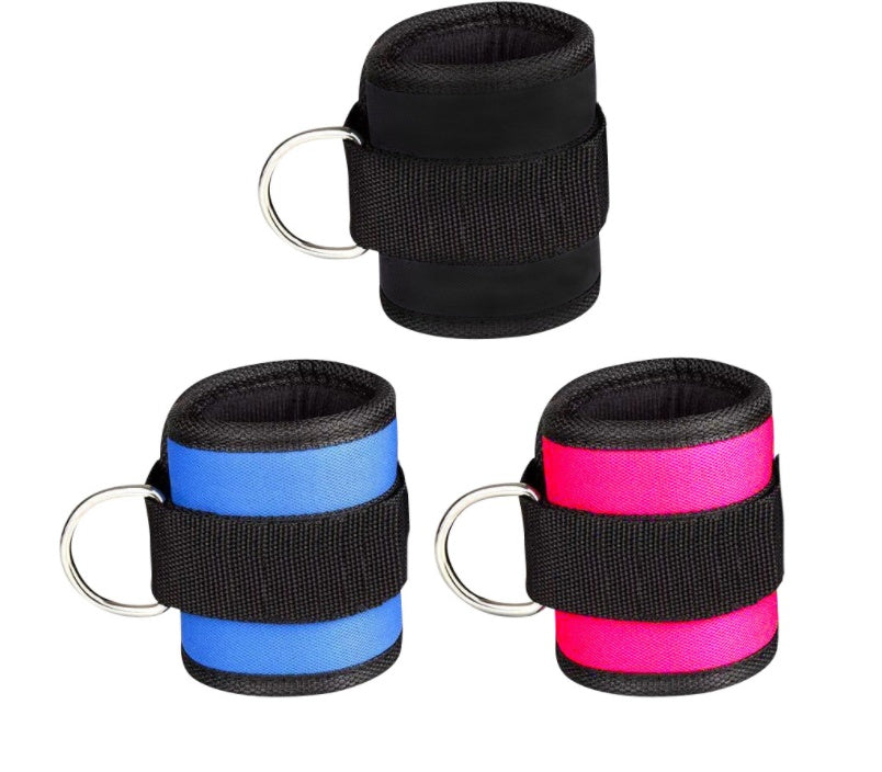 Adjustable D-Ring Ankle Straps for Cable Training