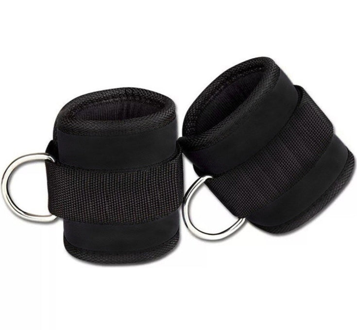 Adjustable D-Ring Ankle Straps for Cable Training