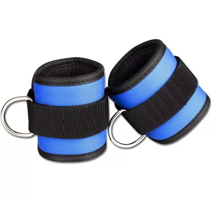 Adjustable D-Ring Ankle Straps for Cable Training