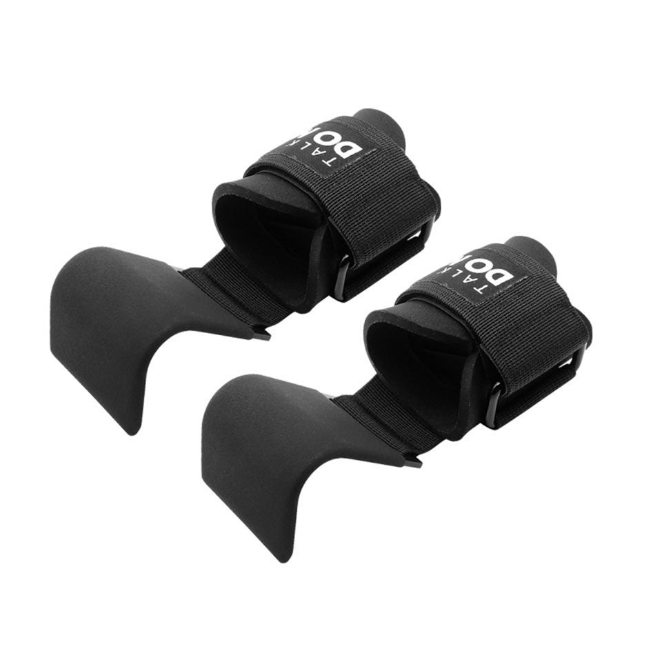 Padded Hook Grips with Wrist Wraps for Powerlifting