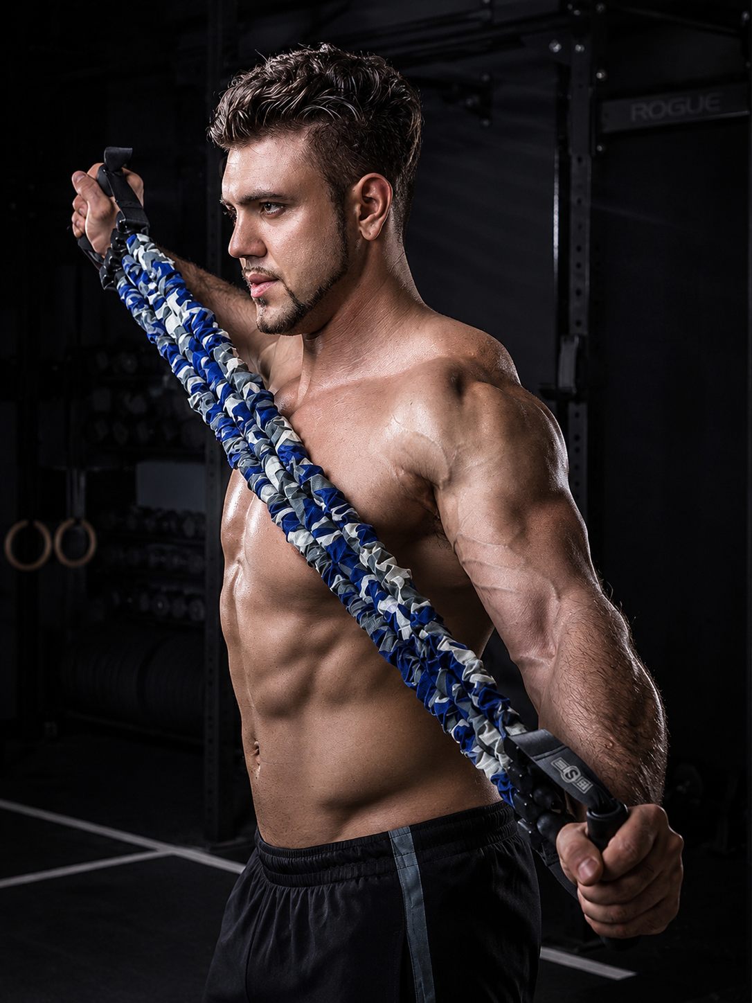 Elastic Resistance Tension Bands for Home Workouts