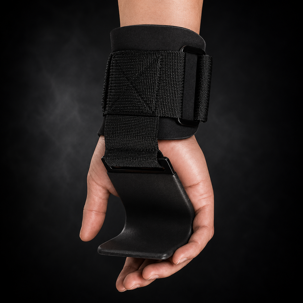 Padded Hook Grips with Wrist Wraps for Powerlifting