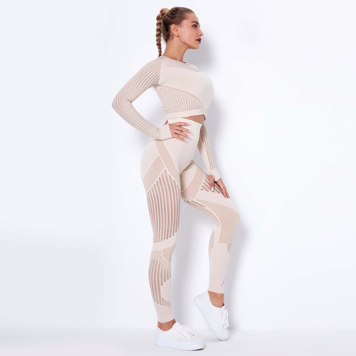 Women's Long-Sleeve Seamless Yoga Wearsuit