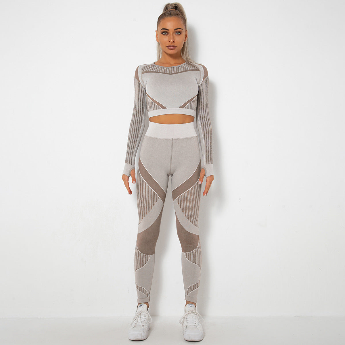 Women's Long-Sleeve Seamless Yoga Wearsuit